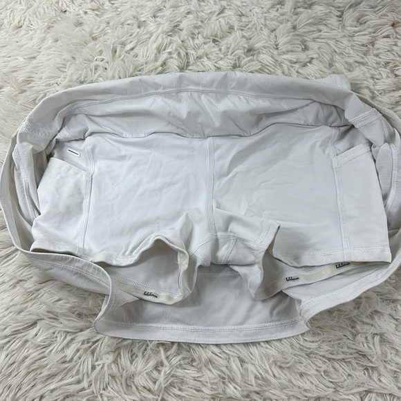 Lululemon Pace Rival Skirt (Regular) *4-way Stretch 13" White - Picture 2 of 5